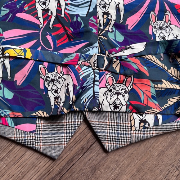 Paisley & Gray Checkered Vest - Unique French / Frenchie Design - Tailored - Picture 3 of 12